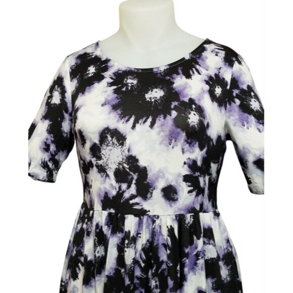Trixie + LuLu Women's Purple Tie Dye A-Line Pleated Dress (Size: Large) NWT - Picture 4 of 7